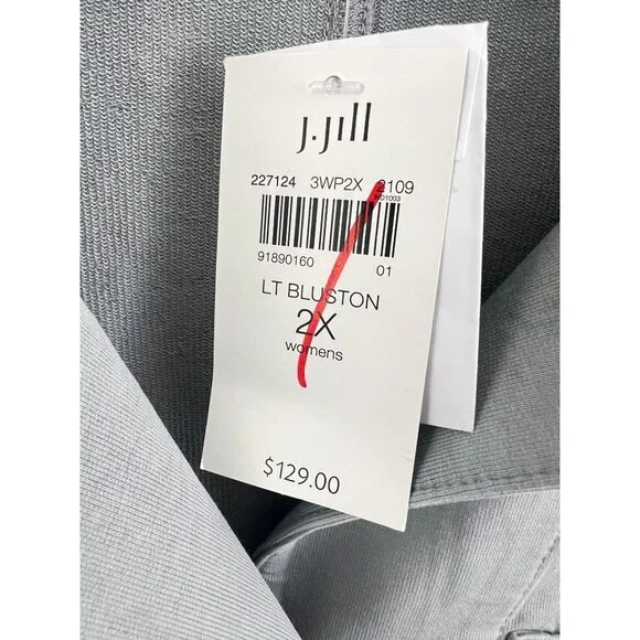 J. Jill Garment-Dyed Anorak Jacket Light Blustone Blue 2X NWT Shacket - Picture 7 of 14